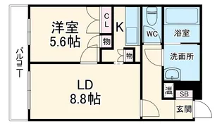 サーティーフォーⅢ【401号室】の間取り