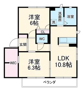 アルティスタ花ノ木B【3階】の間取り