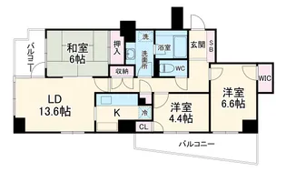 グランデュオ南街区【10階】の間取り