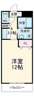 クリスタル甲府国母【3階】の間取り