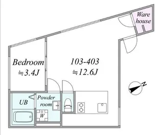 TRIAS834【4階】の間取り