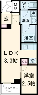 ハーモニーレジデンス中野若宮【2階】の間取り