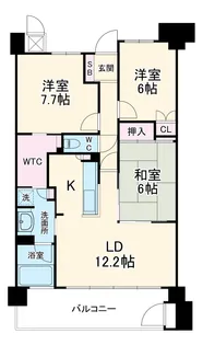 サーパス下飯田【2階】の間取り