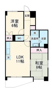 プロクシィスクエア牧の原【102号室】の間取り