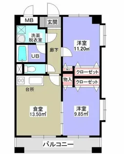 ボナール【4階】の間取り