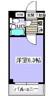 ローズマンションA69番館【3階】の間取り