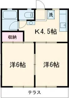 メゾンR&Y 抽ケ台A−B【1階】の間取り