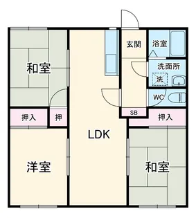タウニー四和【2階】の間取り