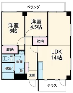 ジョイ相模大野【6階】の間取り