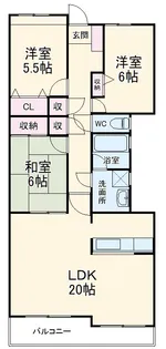 読売ランド第一マンションズ【2階】の間取り