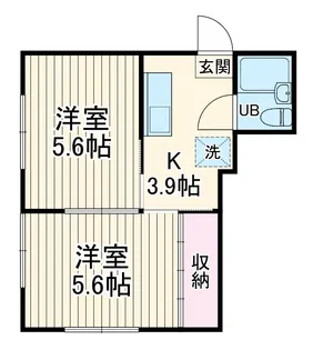 カントリーアームズ【2階】の間取り