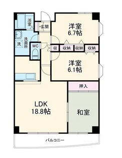 ソアール八千代中央Ⅱ【3階】の間取り