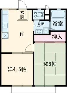 パナハイツ大谷B【102号室】の間取り