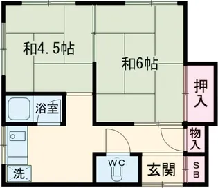 晴美荘【203号室】の間取り