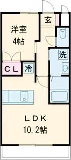 大鈴樹Ⅱ【01030号室】の間取り