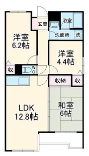コンフォール野川【1階】の間取り