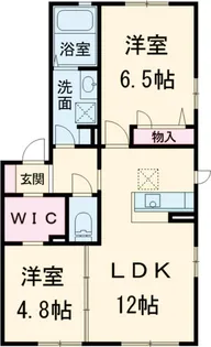 クレール メゾン 西棟【202号室】の間取り