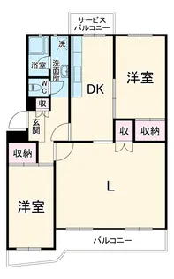 港南百合ヶ丘ハイツ7号棟【201号室】の間取り