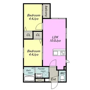 Cedre中村公園【402号室】の間取り