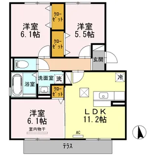 リブラ・レオ【102号室】の間取り
