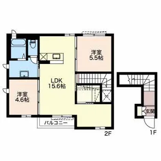 ボヌールA【2階】の間取り