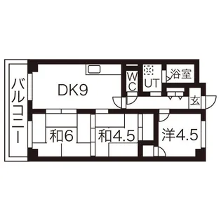 ヒシヒラリバーハイツ【9階】の間取り