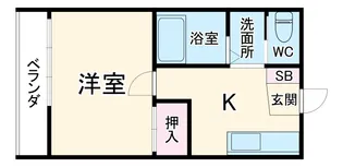 コーポ大原【102号室】の間取り
