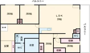 ファミール六本木【2階】の間取り