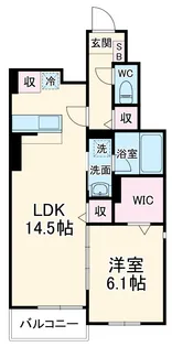 エスポワール八剣A【1階】の間取り
