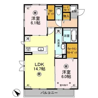 レグルス【3階】の間取り