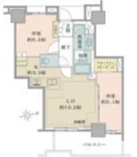 Brillia Tower 聖蹟桜ヶ丘 BLOOMING R【20階】の間取り