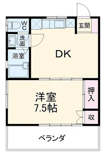 サンライズ・OYUMINO【202号室】の間取り