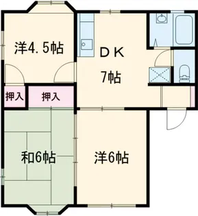 メゾンドプルニエB【1階】の間取り