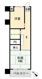 大森永谷マンション【6階】の間取り