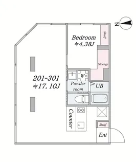 the trias 345【2階】の間取り