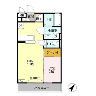 カーサ コモド【2階】の間取り