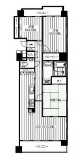 ダイアパレスクレセール八王子【901号室】の間取り