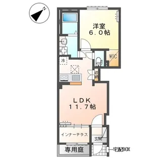 (仮)江田町アパート【1階】の間取り