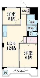 成川ビル第二館【2B号室】の間取り