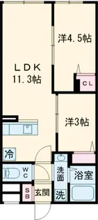 エルファーロ早稲田【1階】の間取り