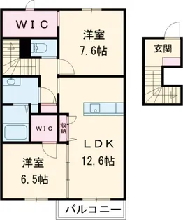 プリマヴィータ【202号室】の間取り