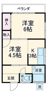 菊地アパート【2階】の間取り