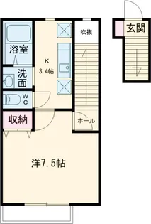 メゾン エクリュ【202号室】の間取り