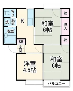 ヴェルレーヌ浦和【1階】の間取り