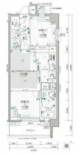 デュオステージ押上シャインコート【4階】の間取り