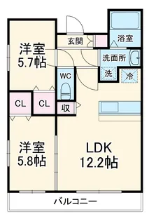 プラキドゥム【4階】の間取り