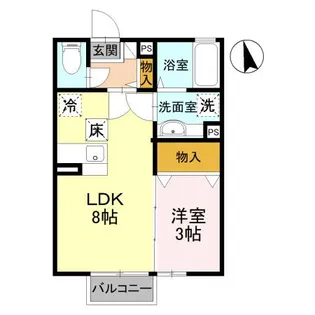 ブルーバウム【1階】の間取り