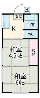 コーポ若竹【202号室】の間取り