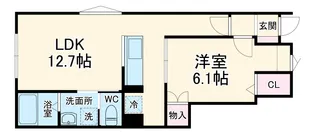 コネクトパーク花園町【106号室】の間取り