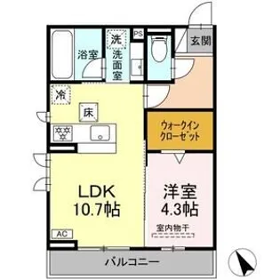 アムール・シェモア【103号室】の間取り